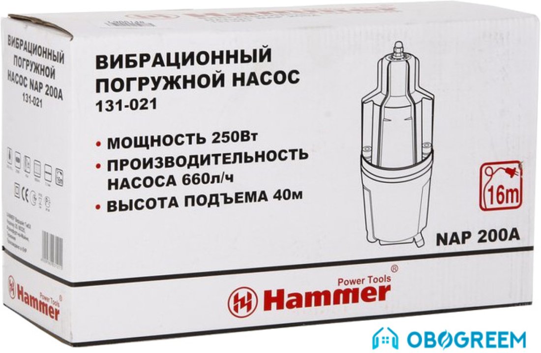 Колодезный насос Hammer NAP200А (16)