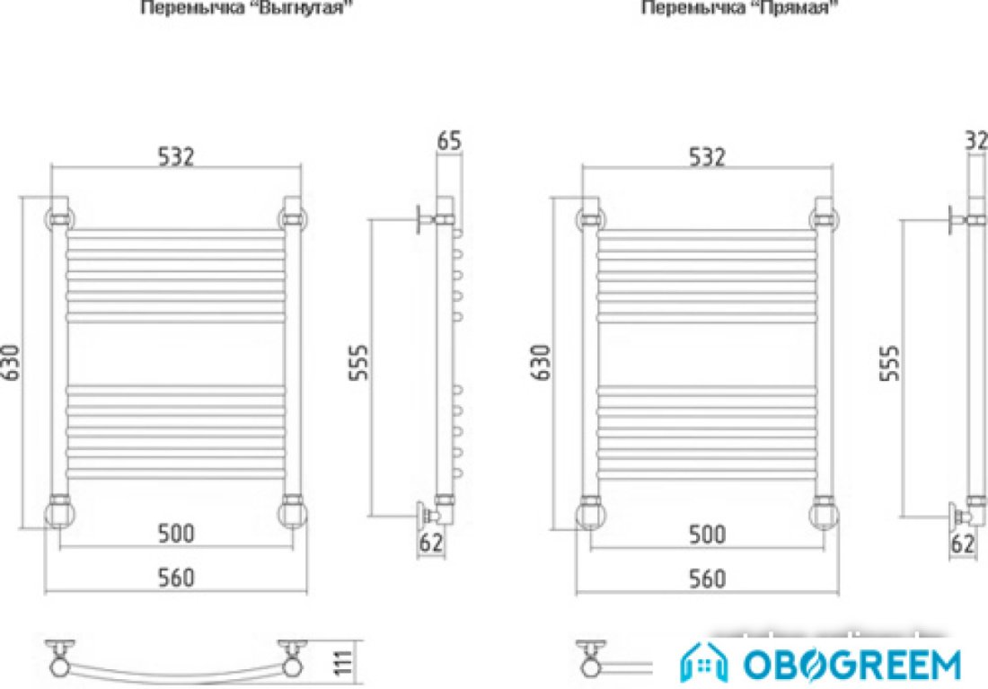 Полотенцесушитель Сунержа Богема 600x500
