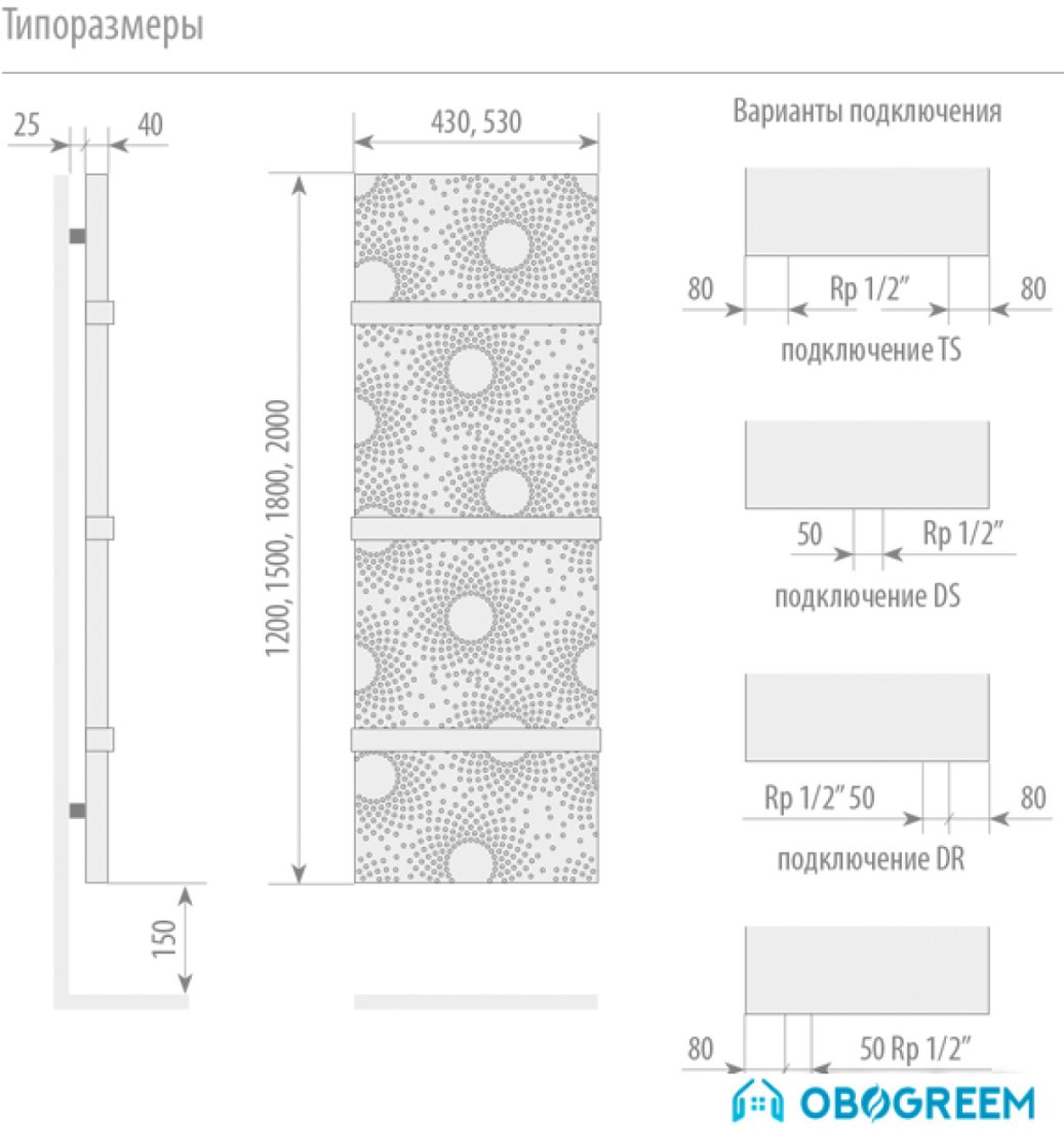 Дизайн-радиатор Varmann Solido Dots SD 1800.430