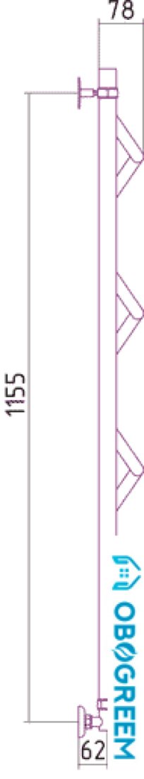 Полотенцесушитель Сунержа Элегия 1200x500