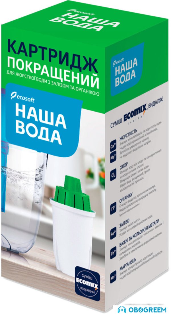 Картридж ECOSOFT Наша Вода улучшенный к фильтрам-кувшинам CRVK