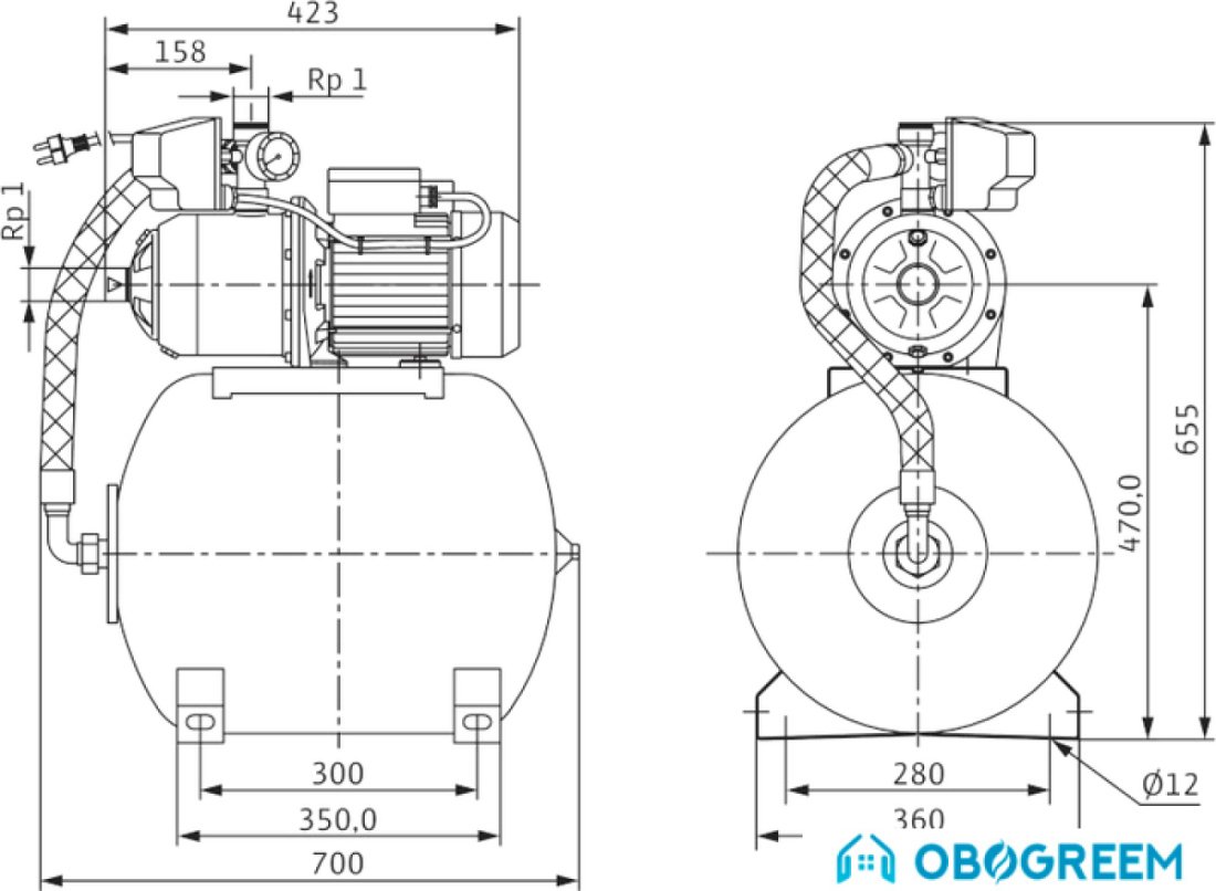 Насосная станция Wilo MultiPress HMP 305 (3~230/400 В)