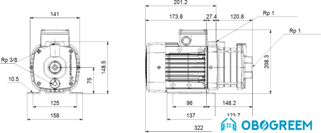 Насос Grundfos CM3-4 A-R-A-E-AVBE
