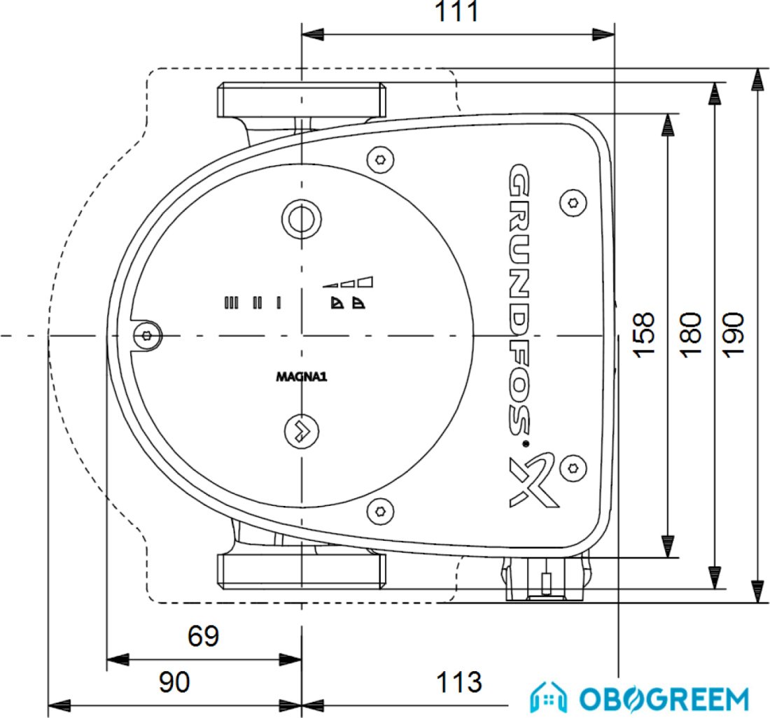 Насос Grundfos Magna1 25-100