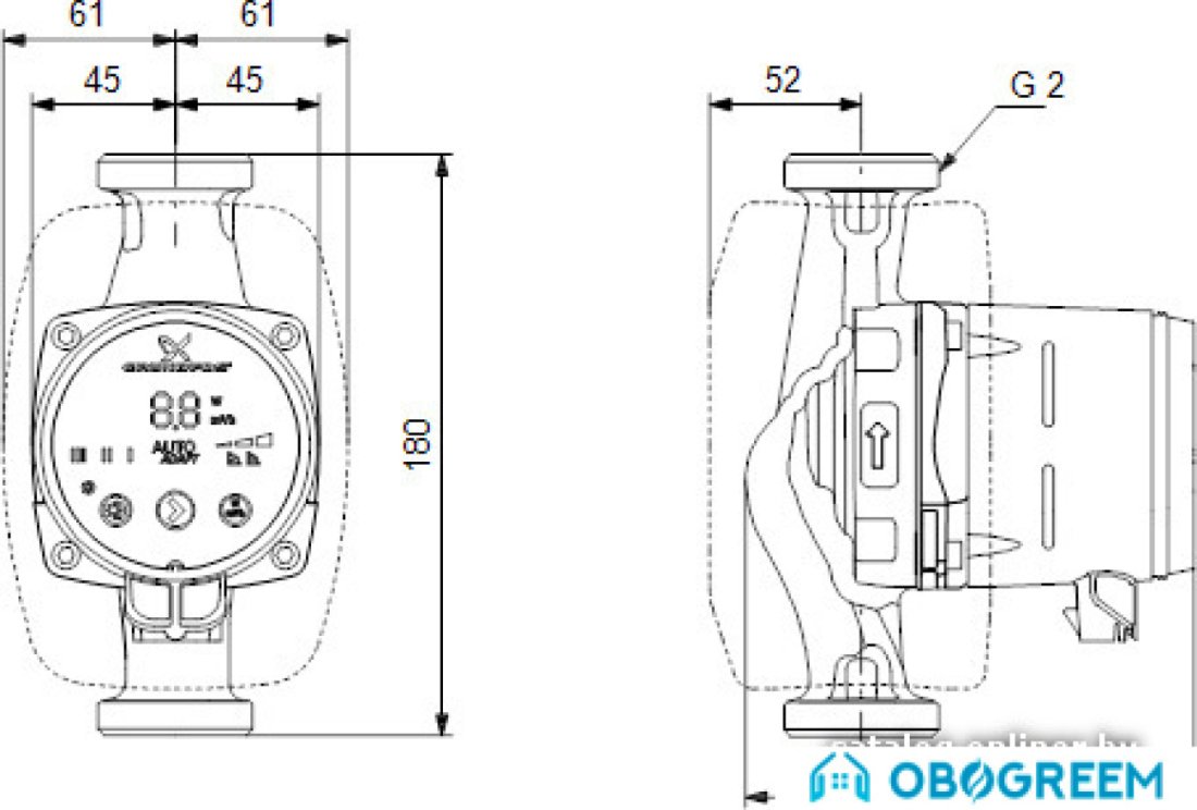 Насос Grundfos Alpha2 32-60 180