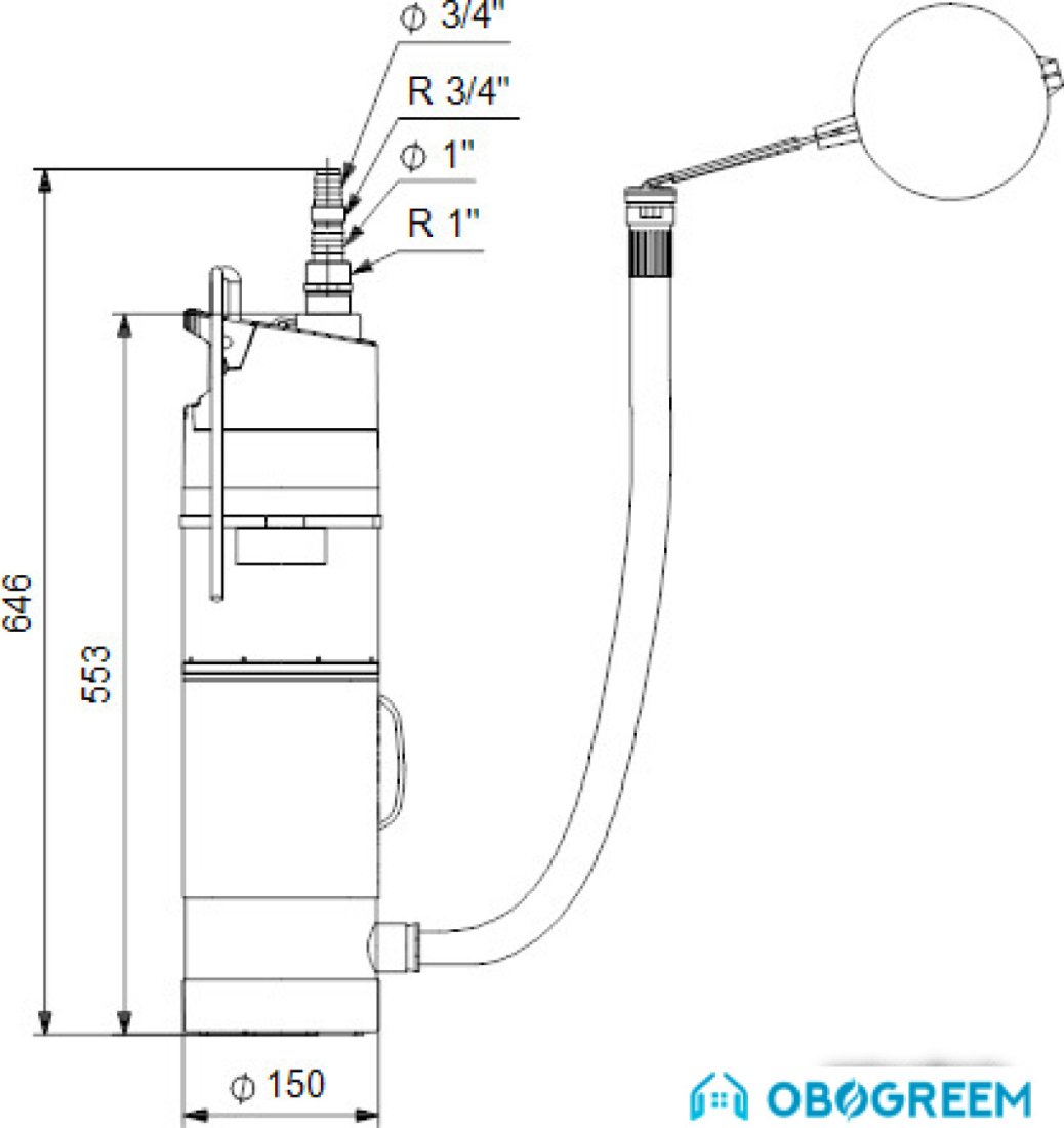 Насос Grundfos SBA 3-35 AW