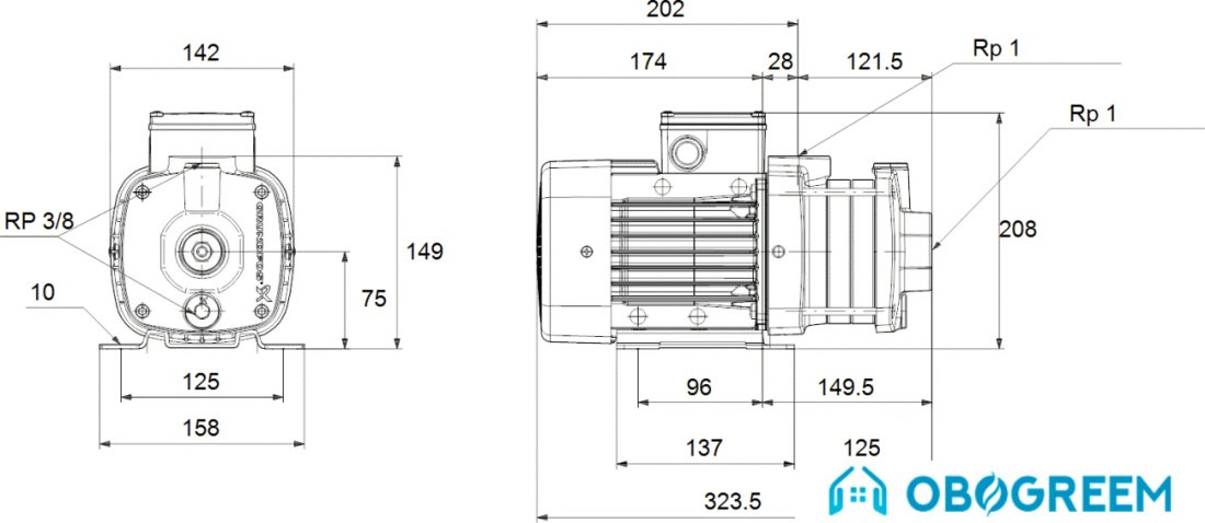 Насос Grundfos CM1-4 A-R-A-E-AVBE