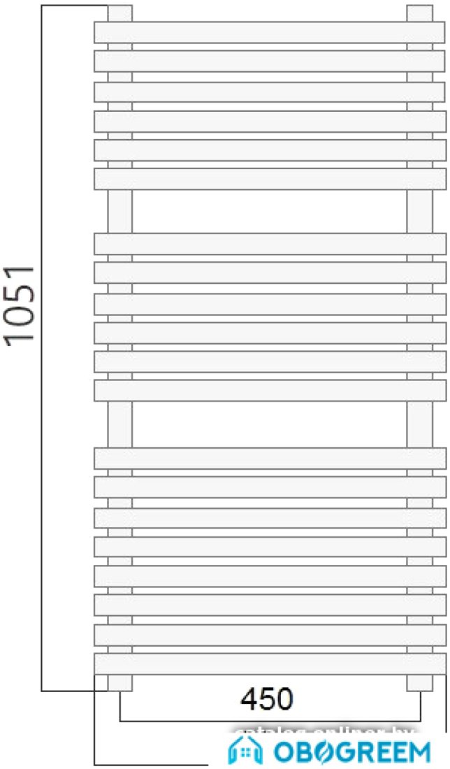 Полотенцесушитель Benetto Венето П20 524x1050