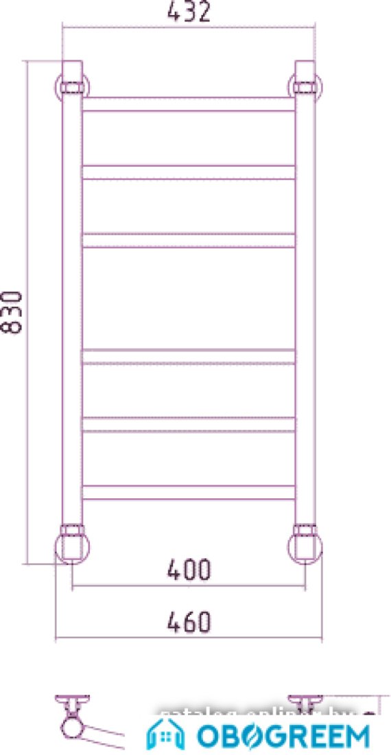Полотенцесушитель Сунержа Галант 800x400