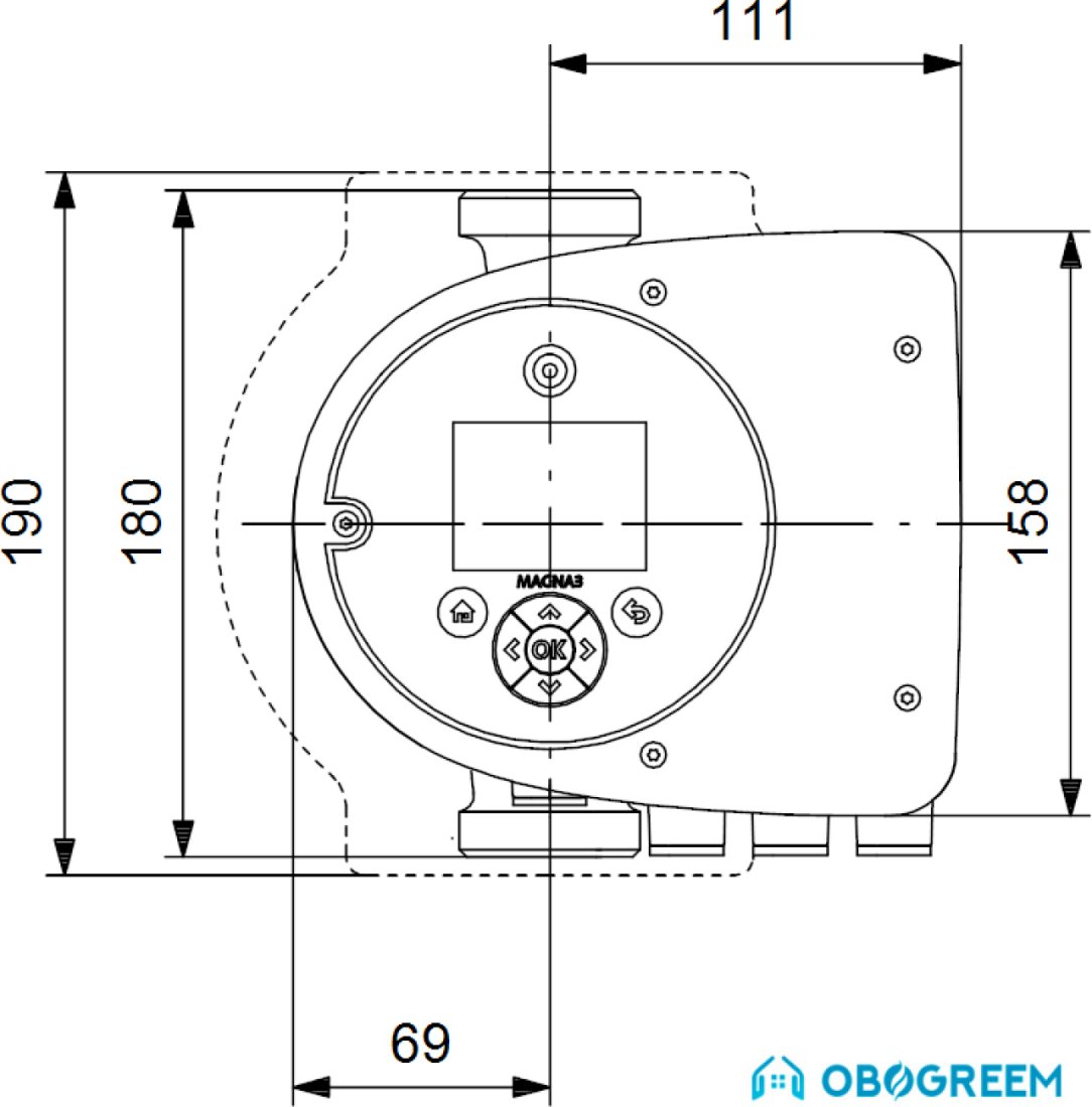 Циркуляционный насос Grundfos Magna3 32-80