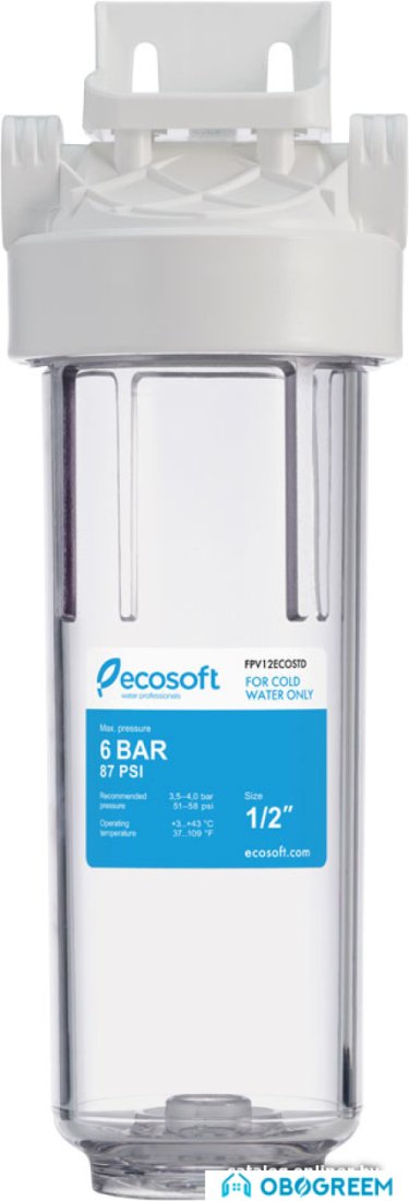 Корпус ECOSOFT механической очистки Standard 1/2" FPV12ECOSTD