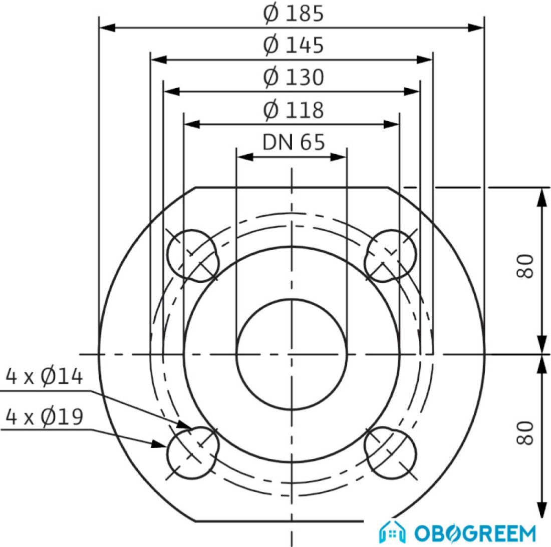 Циркуляционный насос Wilo TOP-SD 65/10 (1~230 V, PN 6/10)