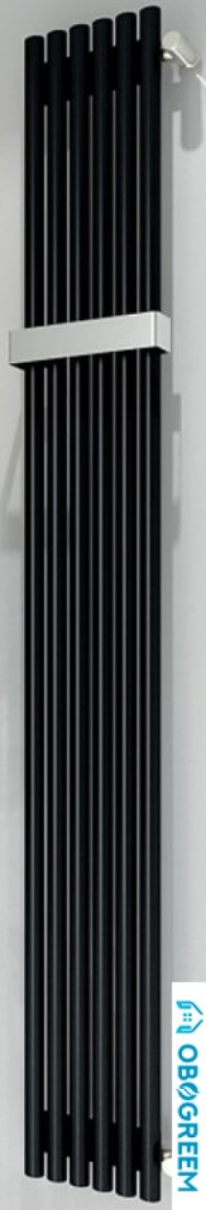 Полотенцесушитель Loten Pipe V (БП, 200x20.5 см, черный)