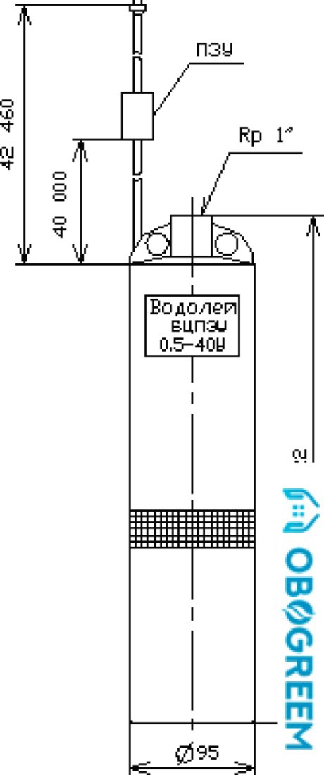Скважинный насос Водолей БЦПЭУ 0,5-40 У