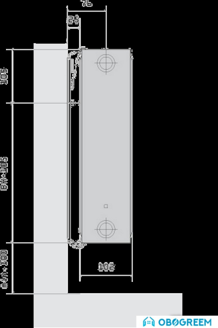 Стальной панельный радиатор Purmo Compact Ventil CV22 500x500