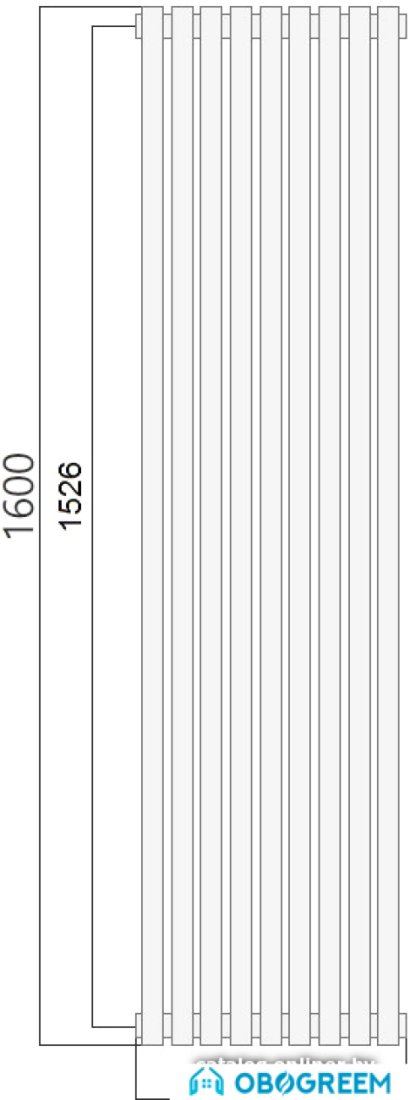 Полотенцесушитель Benetto Тренто П9 446x1600