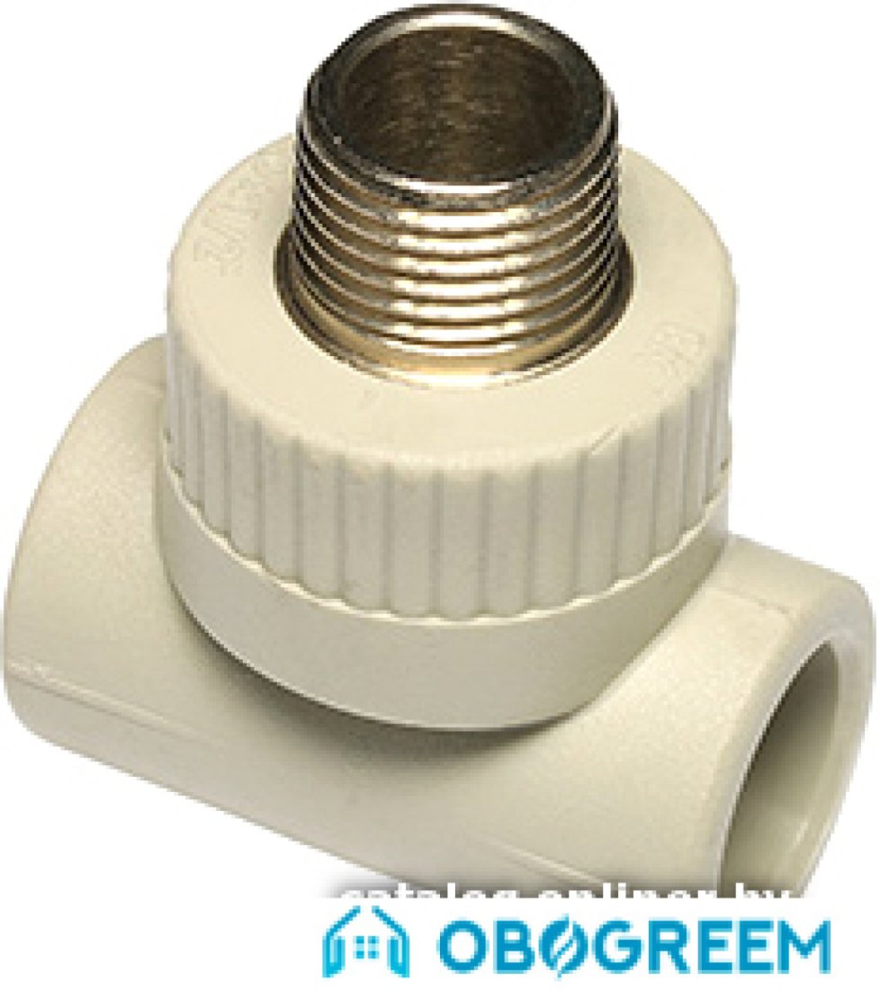 Фитинг Wavin Ekoplastik Тройник ПП с наруж. резьб. 20х1/2'' [STKE02020X]
