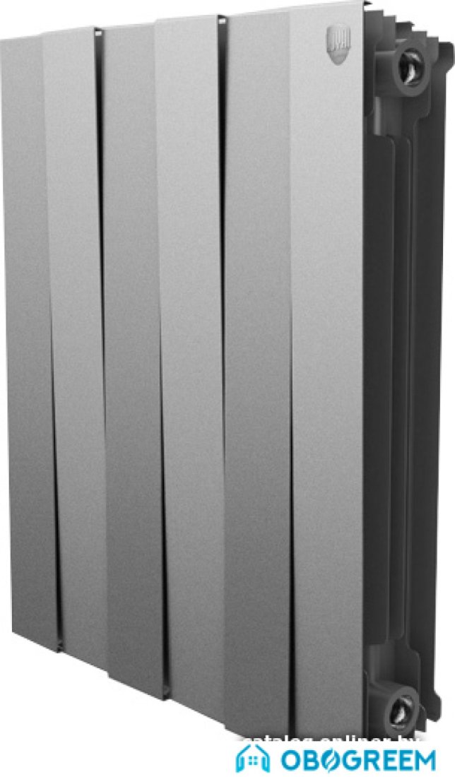 Биметаллический радиатор Royal Thermo PianoForte 500 Silver Satin (9 секций)