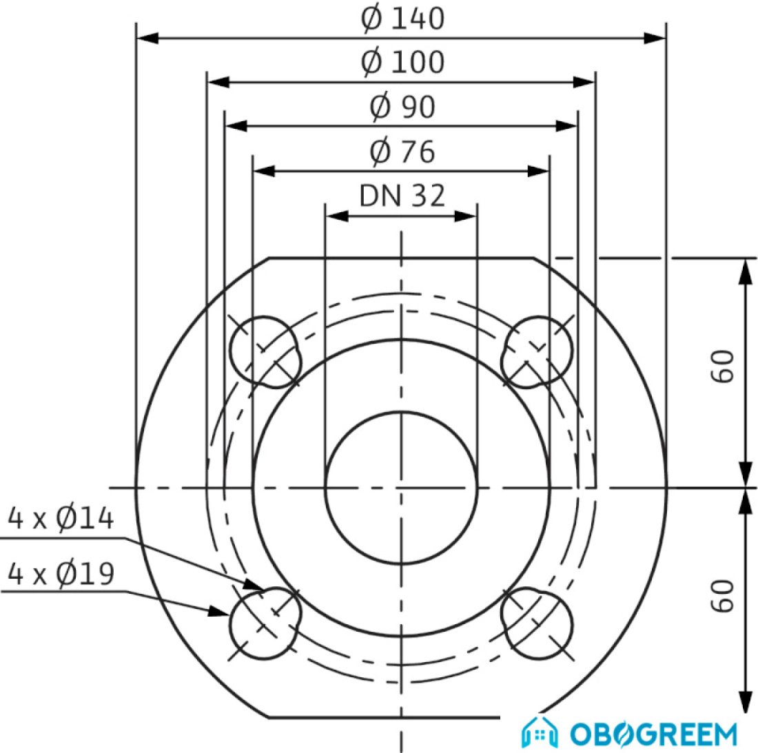 Циркуляционный насос Wilo TOP-SD 32/10 (3~400/230 V, PN 6/10)