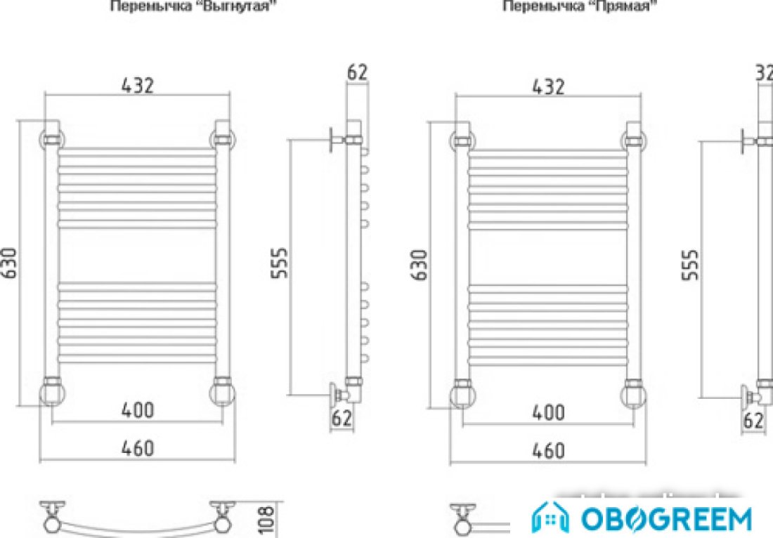 Полотенцесушитель Сунержа Богема 600x400