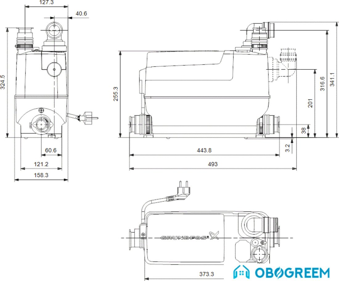 Канализационная установка Grundfos Sololift2 C-3
