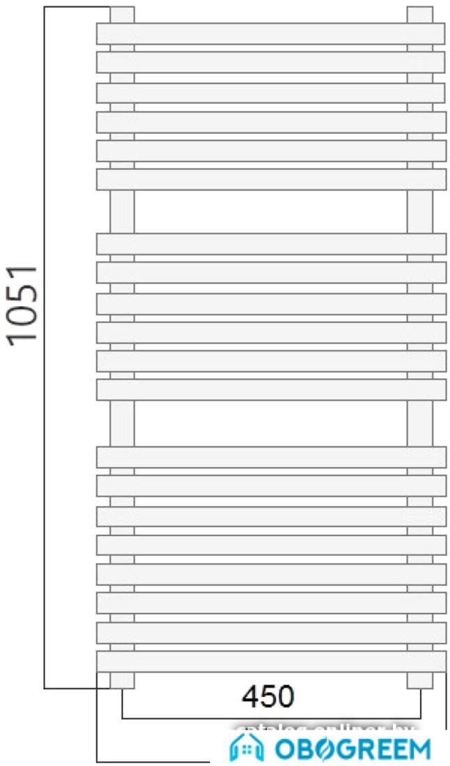 Полотенцесушитель Benetto Венето Legno П20 524x1051 (американская вишня)