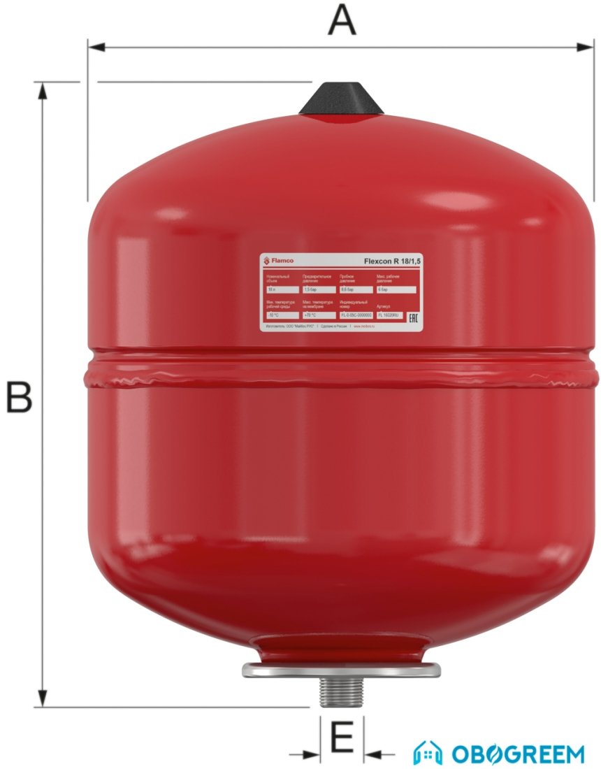 Расширительный бак Flamco Flexcon R 25