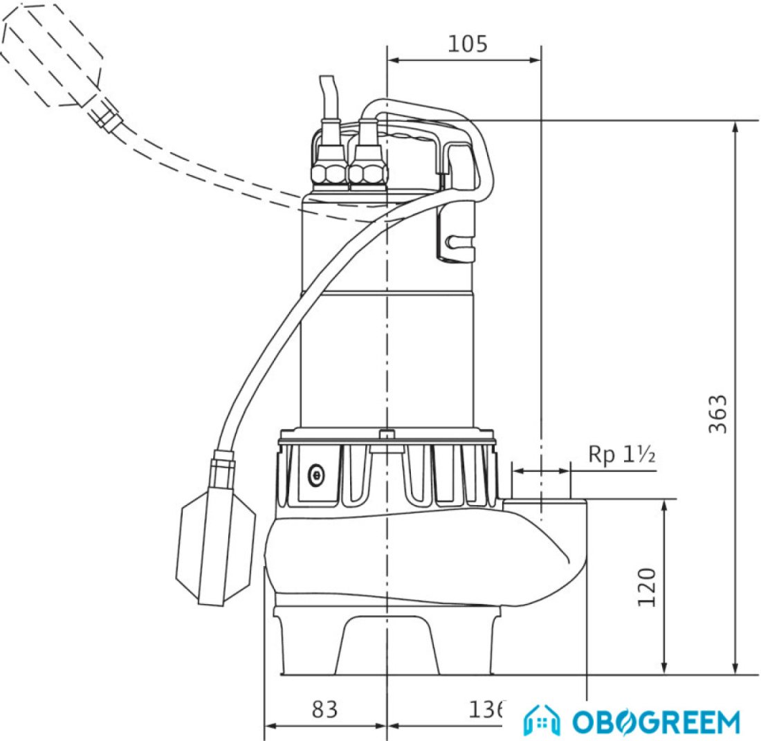 Дренажный насос Wilo Drain TC 40/8