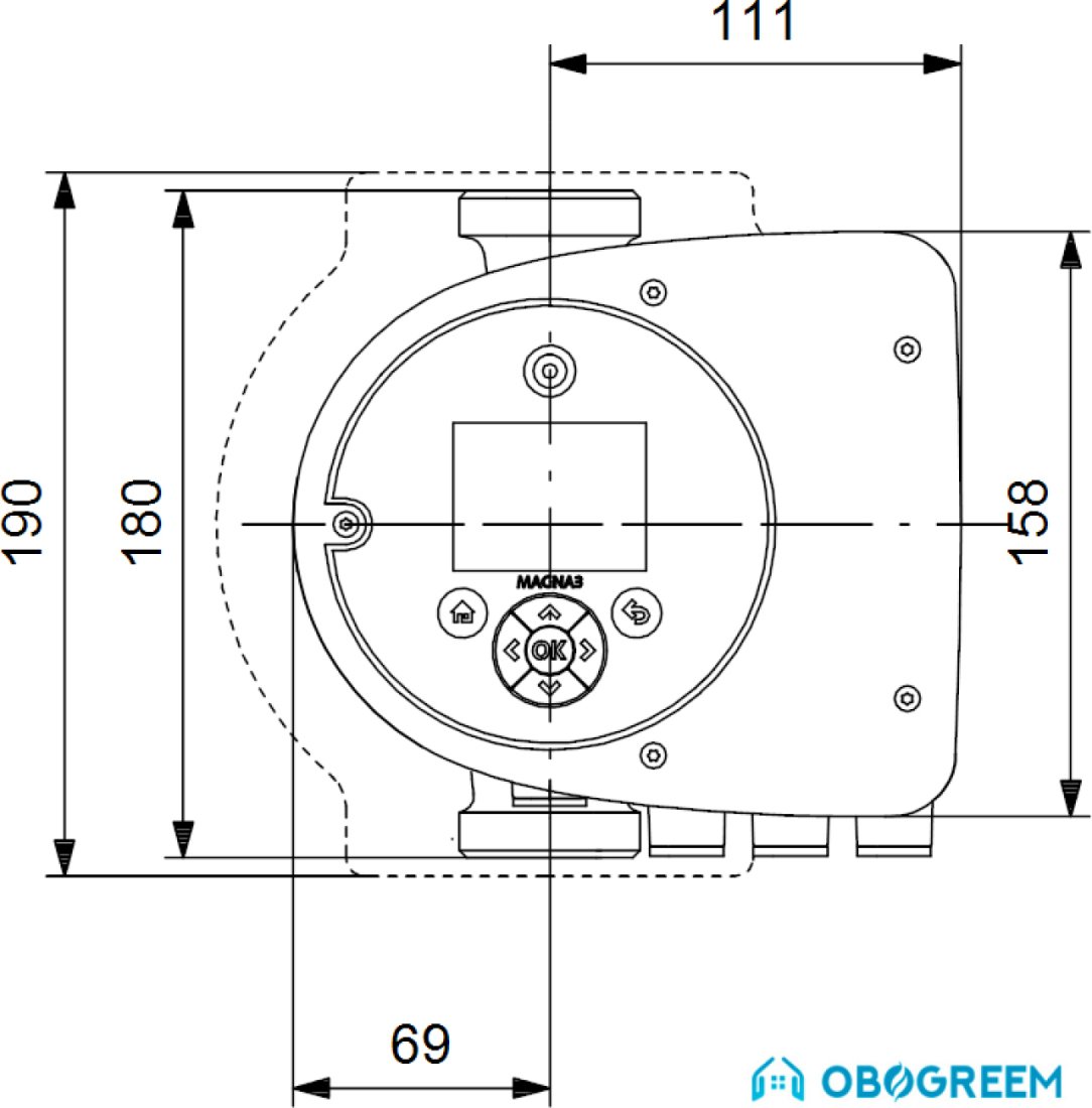 Циркуляционный насос Grundfos Magna3 32-100