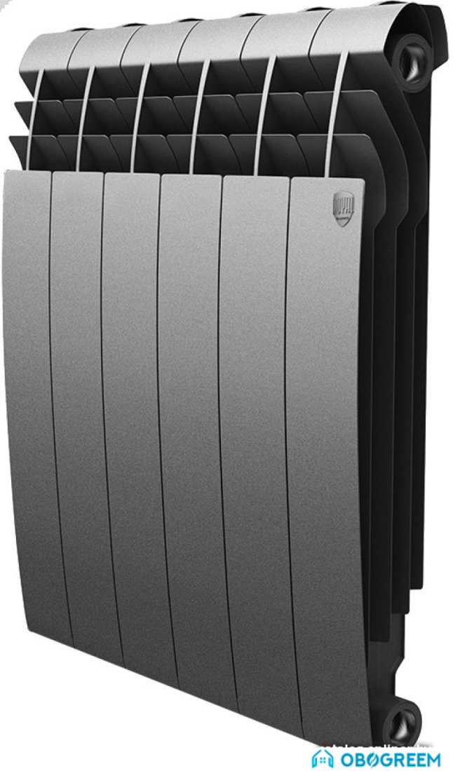 Биметаллический радиатор Royal Thermo BiLiner 500 Silver Satin (13 секций)