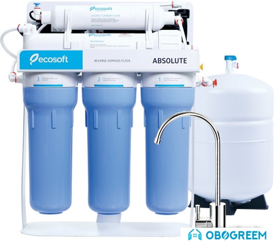 Система обратного осмоса ECOSOFT Absolute с помпой на станине MO550PSECO