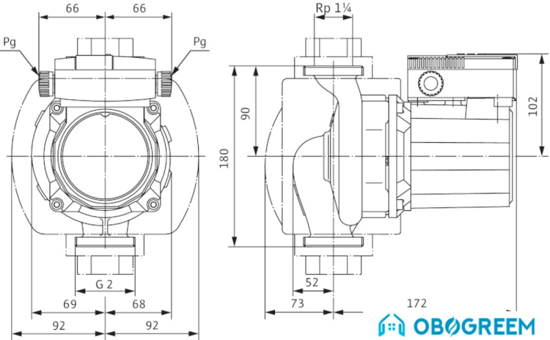 Циркуляционный насос Wilo TOP-Z 30/10 (1~230 V, PN 10, RG)