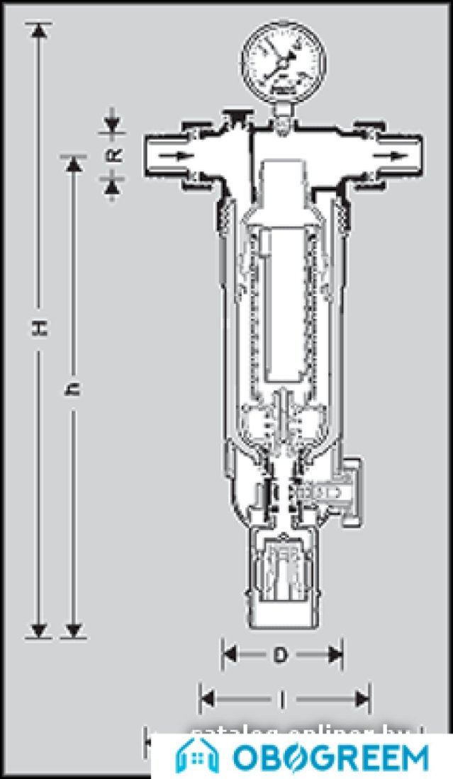 Проточный фильтр Honeywell F76S 1/2" AAM (100 мкм)