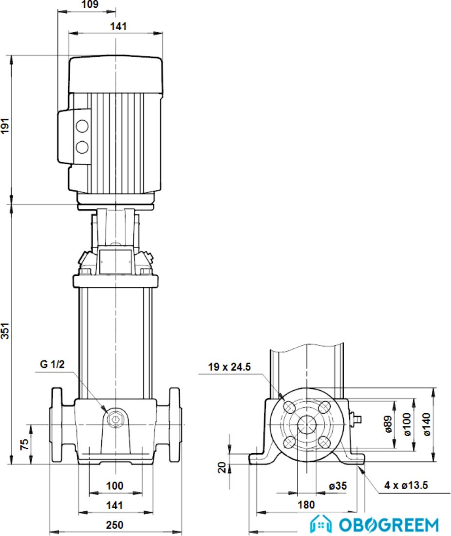 Насос Grundfos CR 1-7 A-FGJ-A-E-HQQE