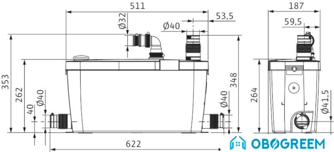 Насос Wilo HiDrainlift 3-35