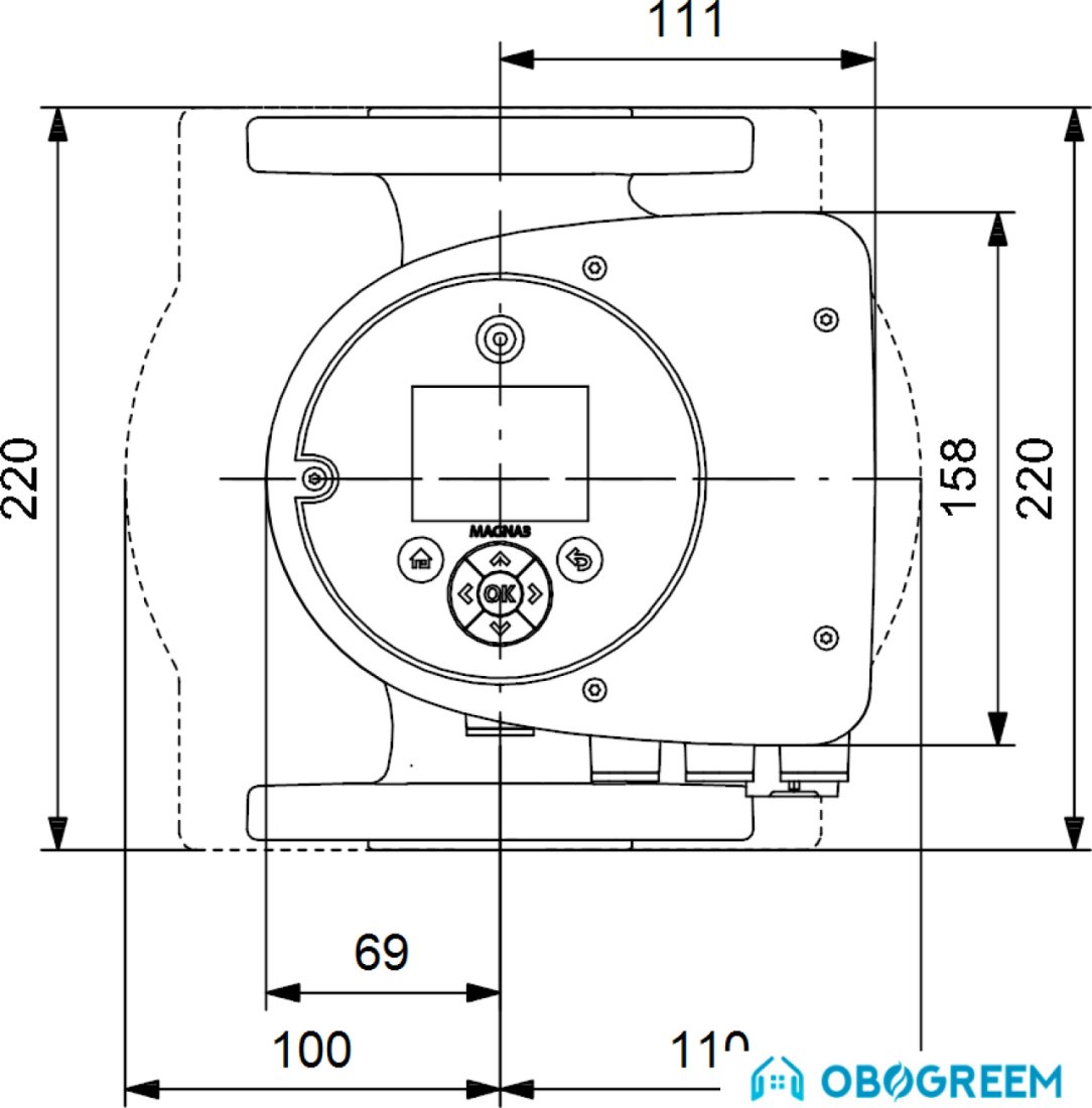 Циркуляционный насос Grundfos Magna3 32-100 F