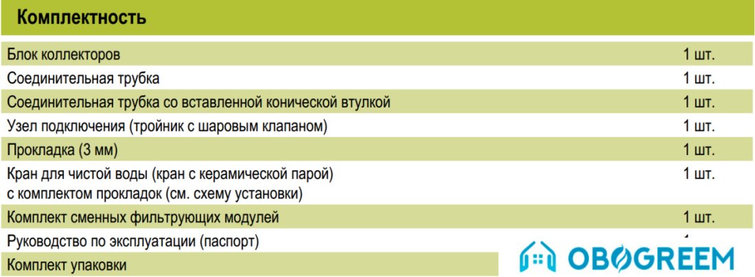 Стационарная система "под мойкой" АКВАФОР Кристалл Эко