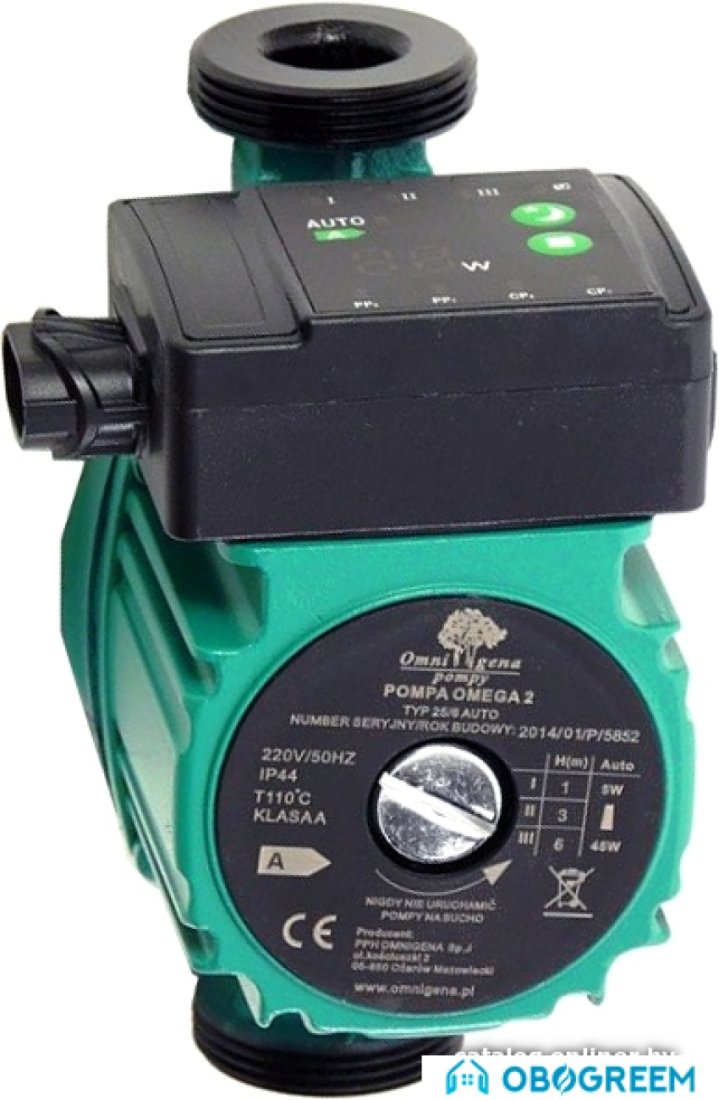 Циркуляционный насос OMNIGENA OMEGA 2 25/4 Auto