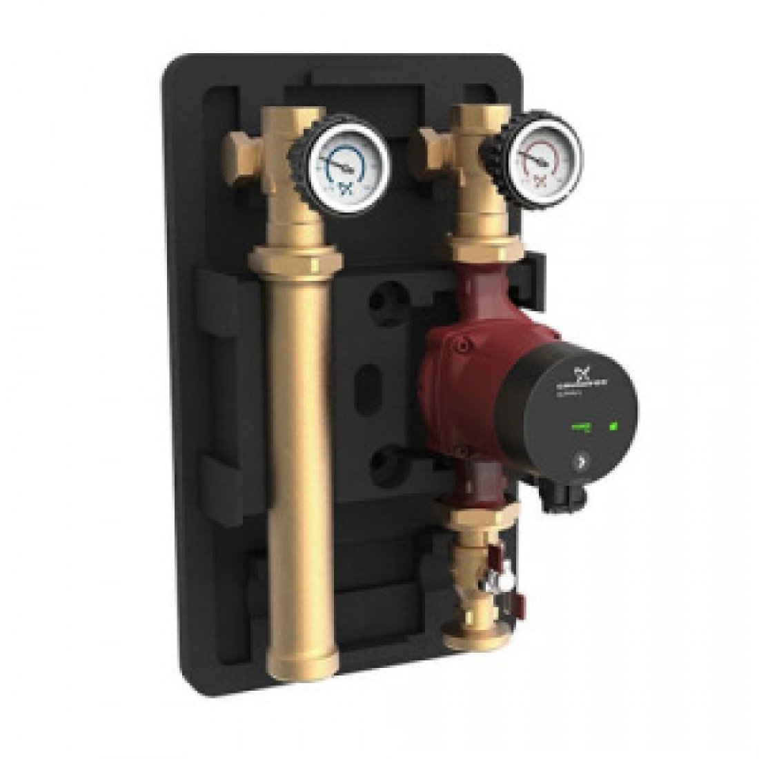 Насосная группа Grundfos HEATMIX D25 - 1" x 1"1/2 (с прямым контуром, насос ALPHA2L 25-40 180)
