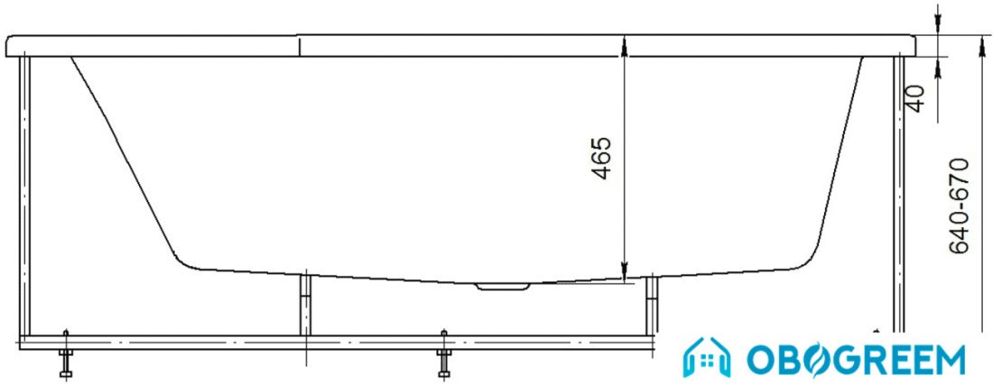 Ванна Aquatek Медея 170x95R