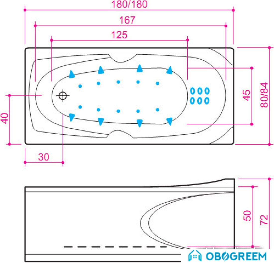 Ванна Balteco Ultra Maxi S1 180x80