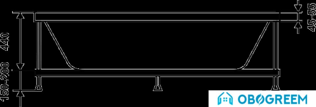 Ванна Eurolux Сибарис 170x70