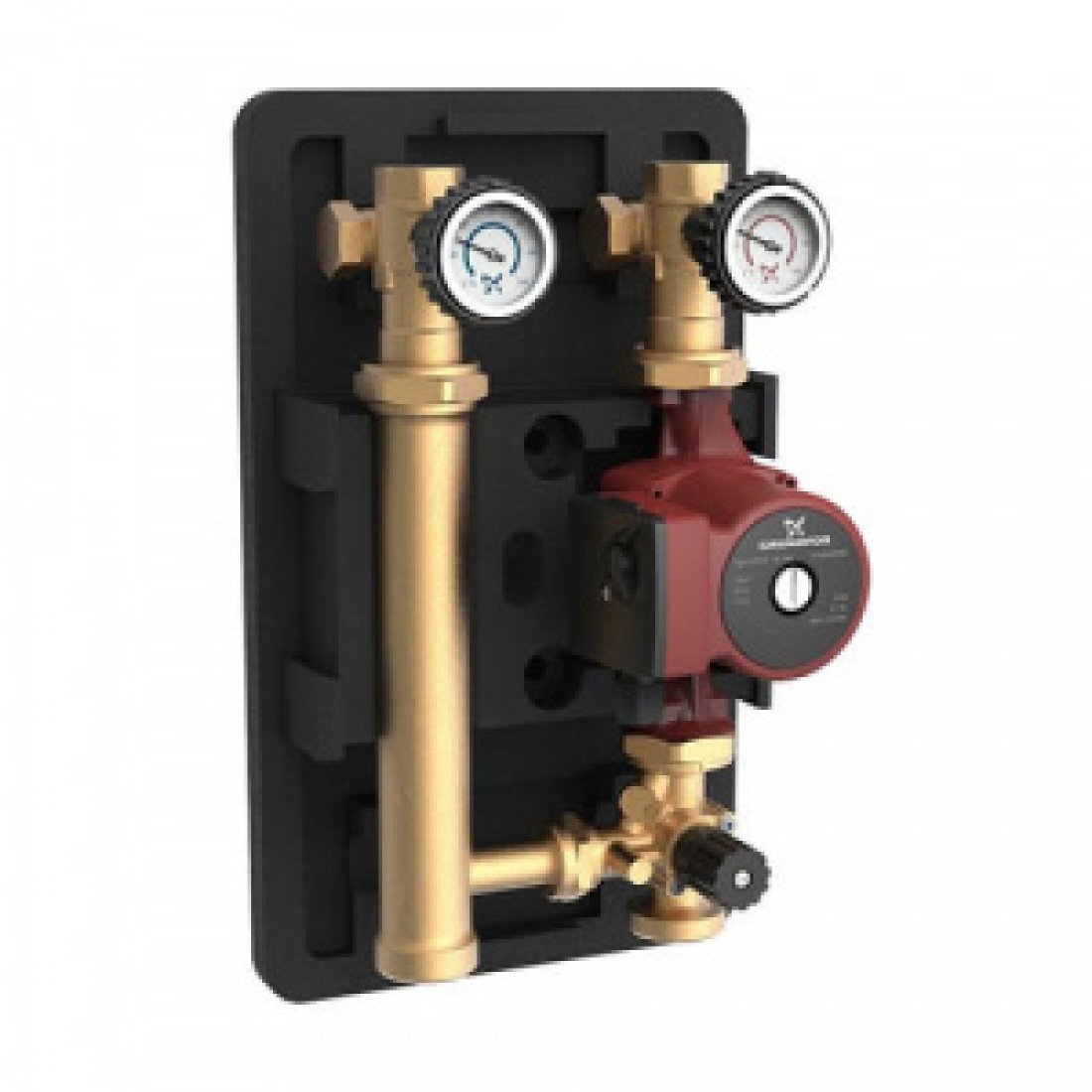 Насосная группа Grundfos HEATMIX M25 - 1" x 1"1/2 (с 3-ходовым клапаном, насос UPS 25-80 180)