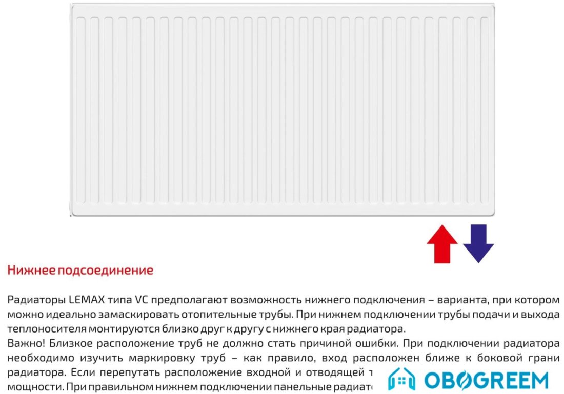 Стальной панельный радиатор Лемакс Valve Compact 22 300x1800
