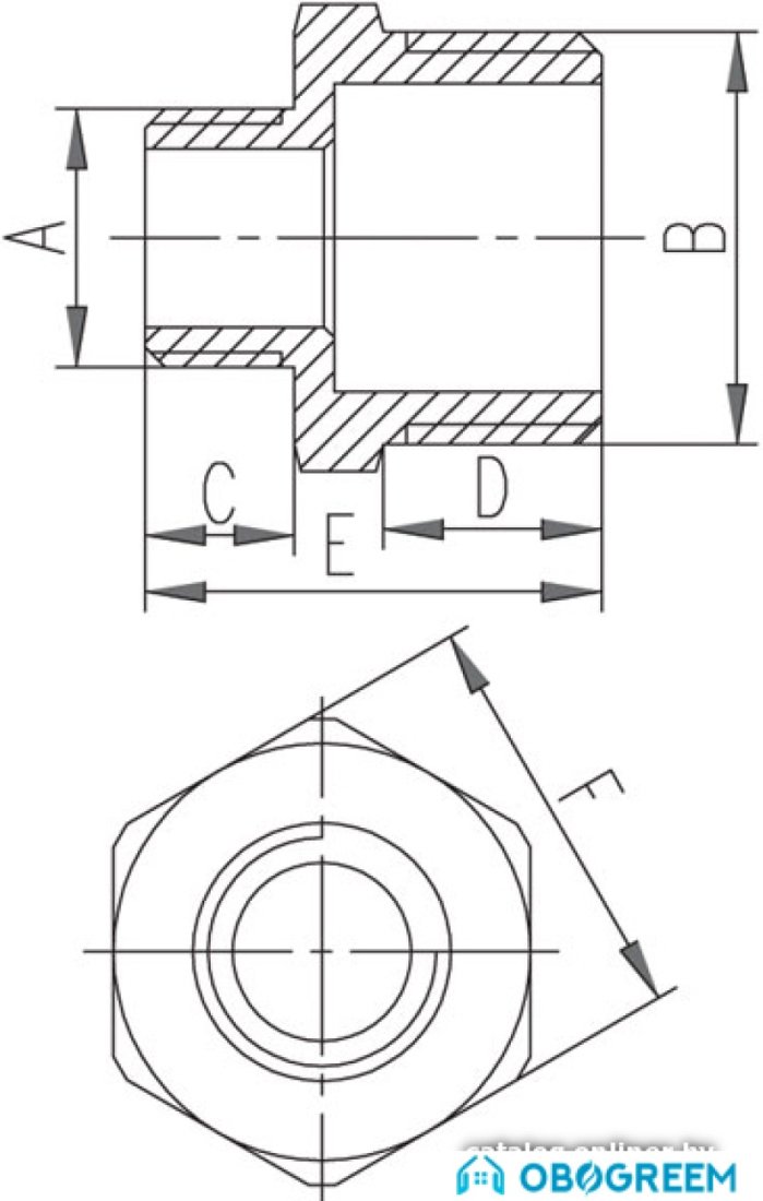 Ferro Редукционный ниппель 1/2x3/4" N10Z