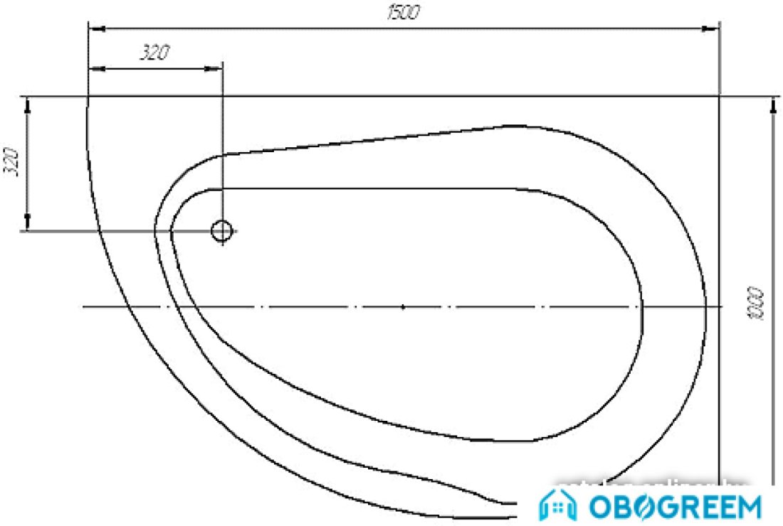 Ванна Aquatek Вирго 150x100R