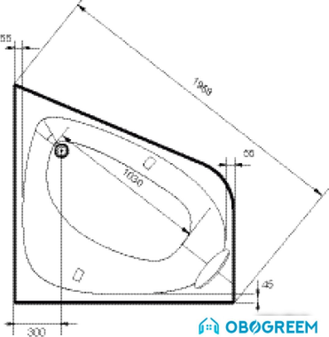 Ванна Jacob Delafon Odeon Up 140x140 [E6070RU]