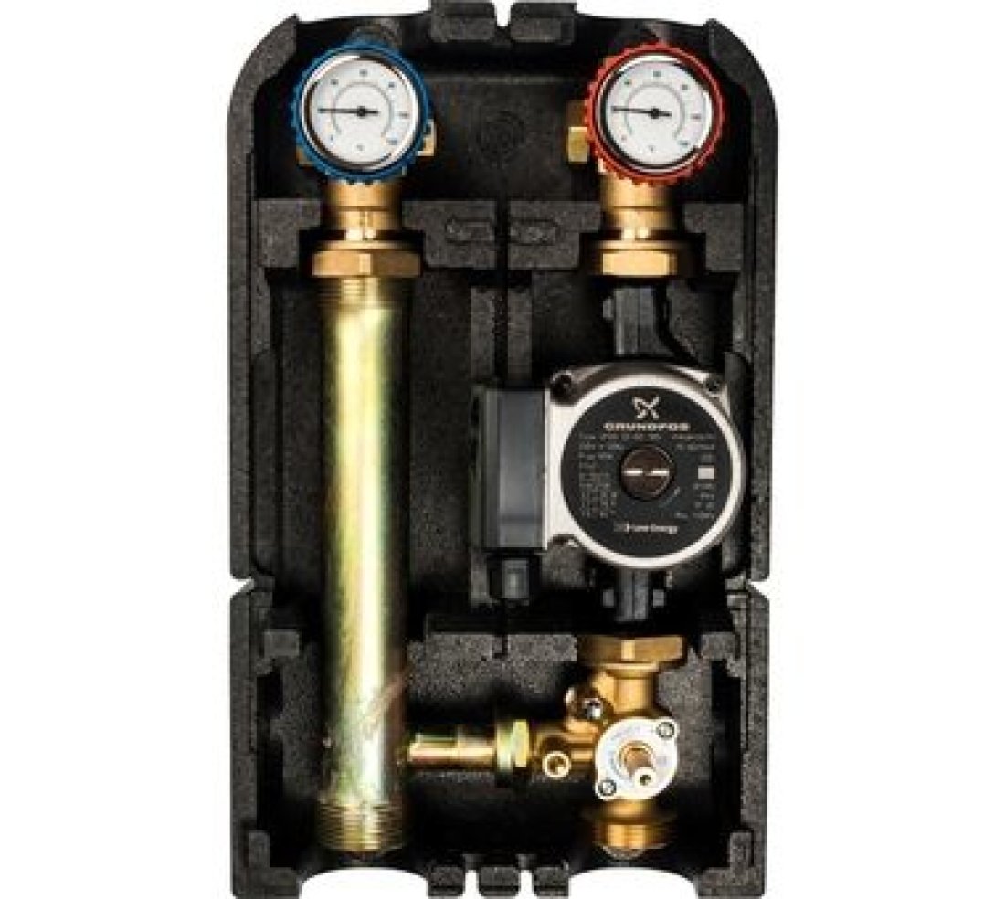 STOUT Насосная группа со смесителем 1"с насосом Grundfos UPSO 25-65