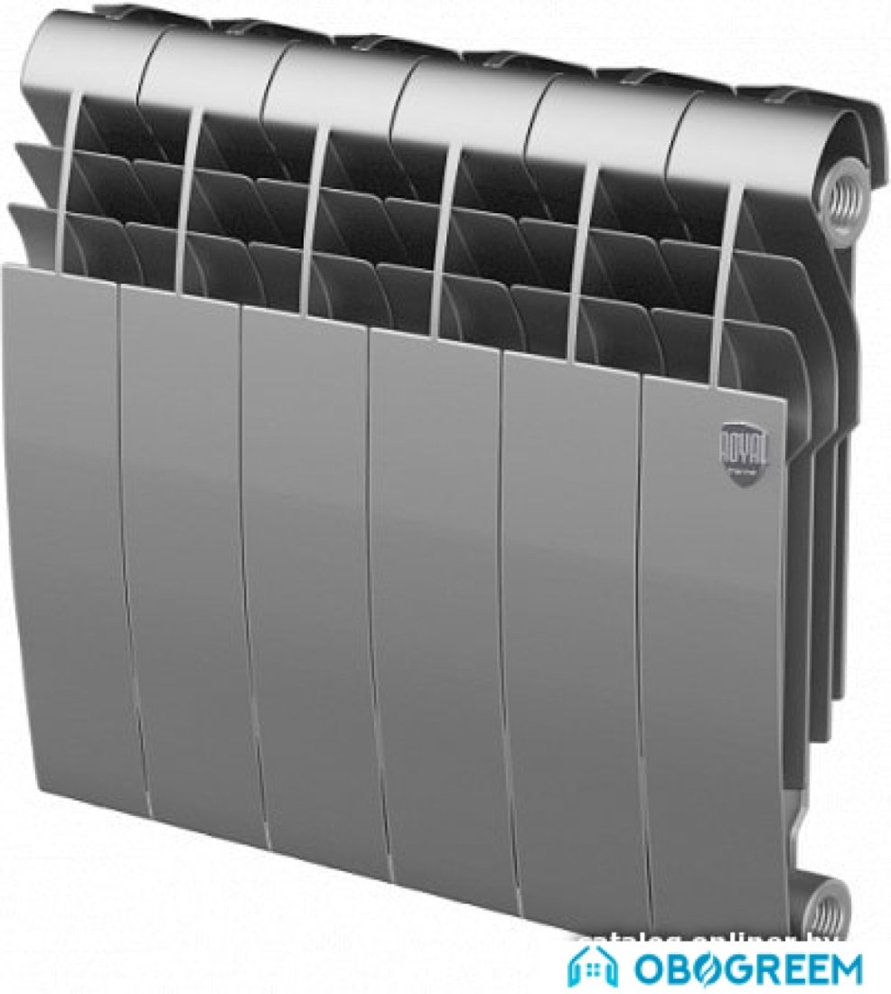 Биметаллический радиатор Royal Thermo Biliner 350 (Silver Satin, 2 секции)
