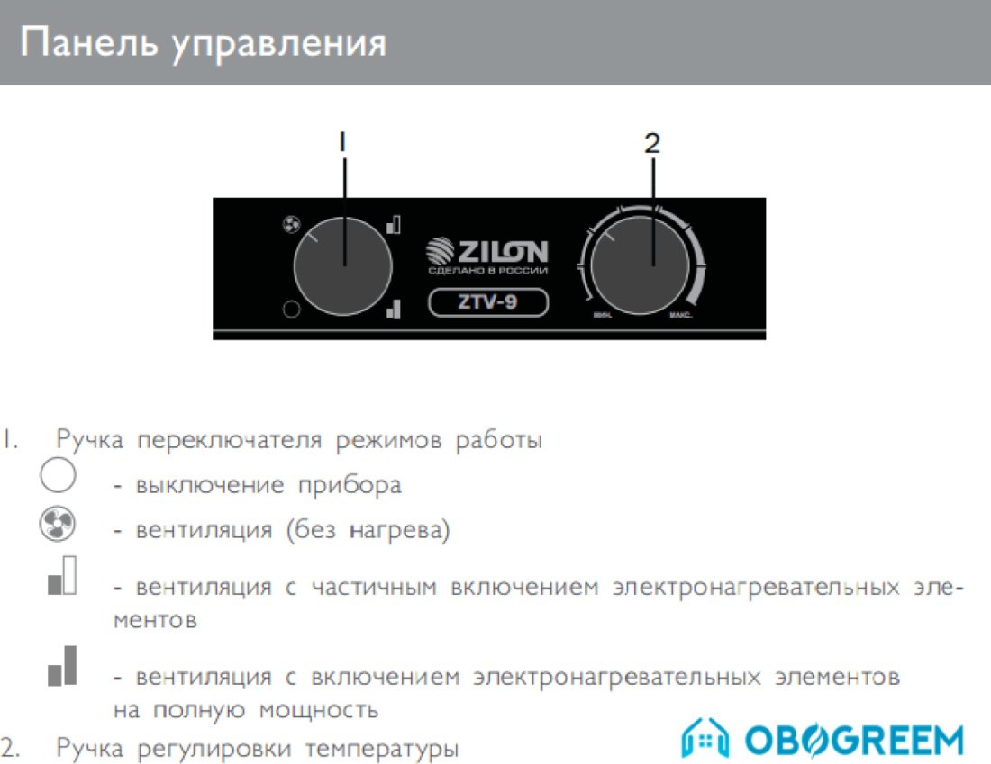 Тепловая пушка ZILON ZTV-9